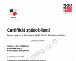 Naše certifikáty - 