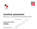Naše certifikáty - 